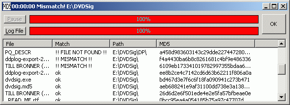 screenshot of the program