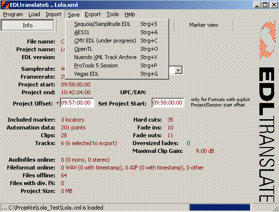 EDLtranslate version 6